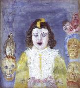 James Ensor The Girl with Masks oil painting reproduction